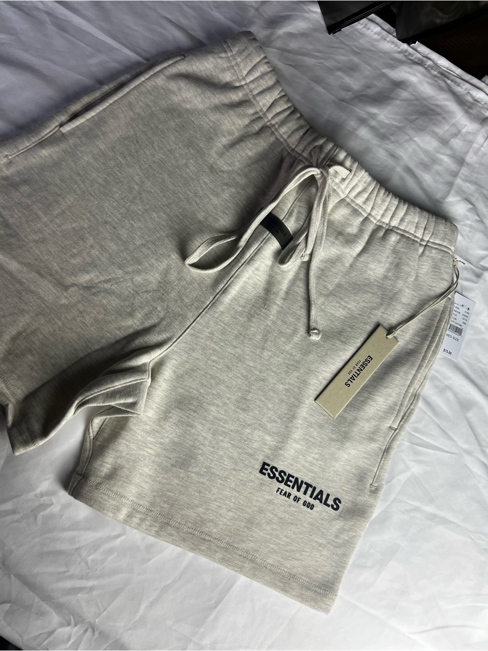 Essentials Men’s Light Gray Athletic Sweat Shorts
